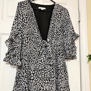 Black and white romper